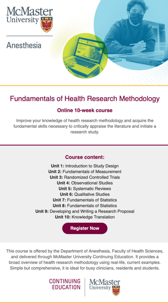 health research methodology mcmaster